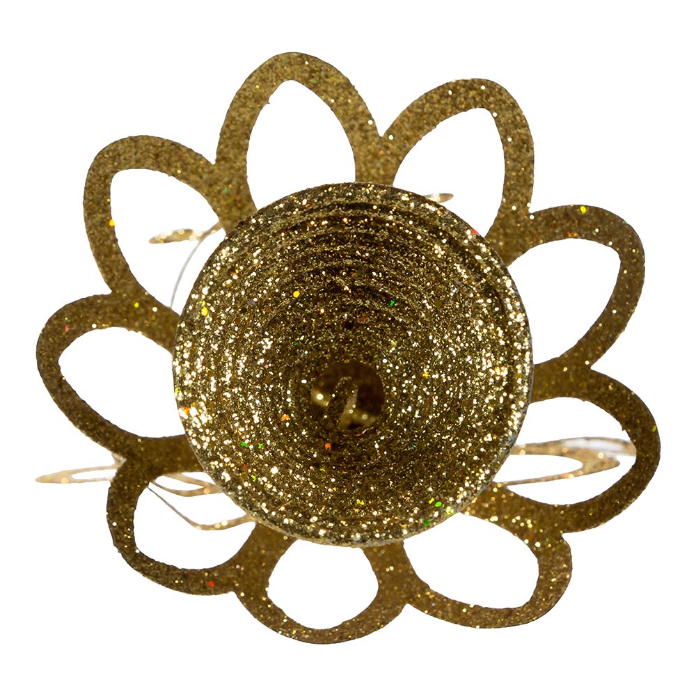 Kurt Adler 12-Inch Gold Glitter Metal Angel Treetop