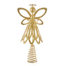 Kurt Adler 12-Inch Gold Glitter Metal Angel Treetop