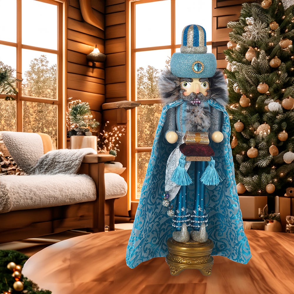 Kurt Adler 18-Inch Hollywood Turquoise King Nutcracker