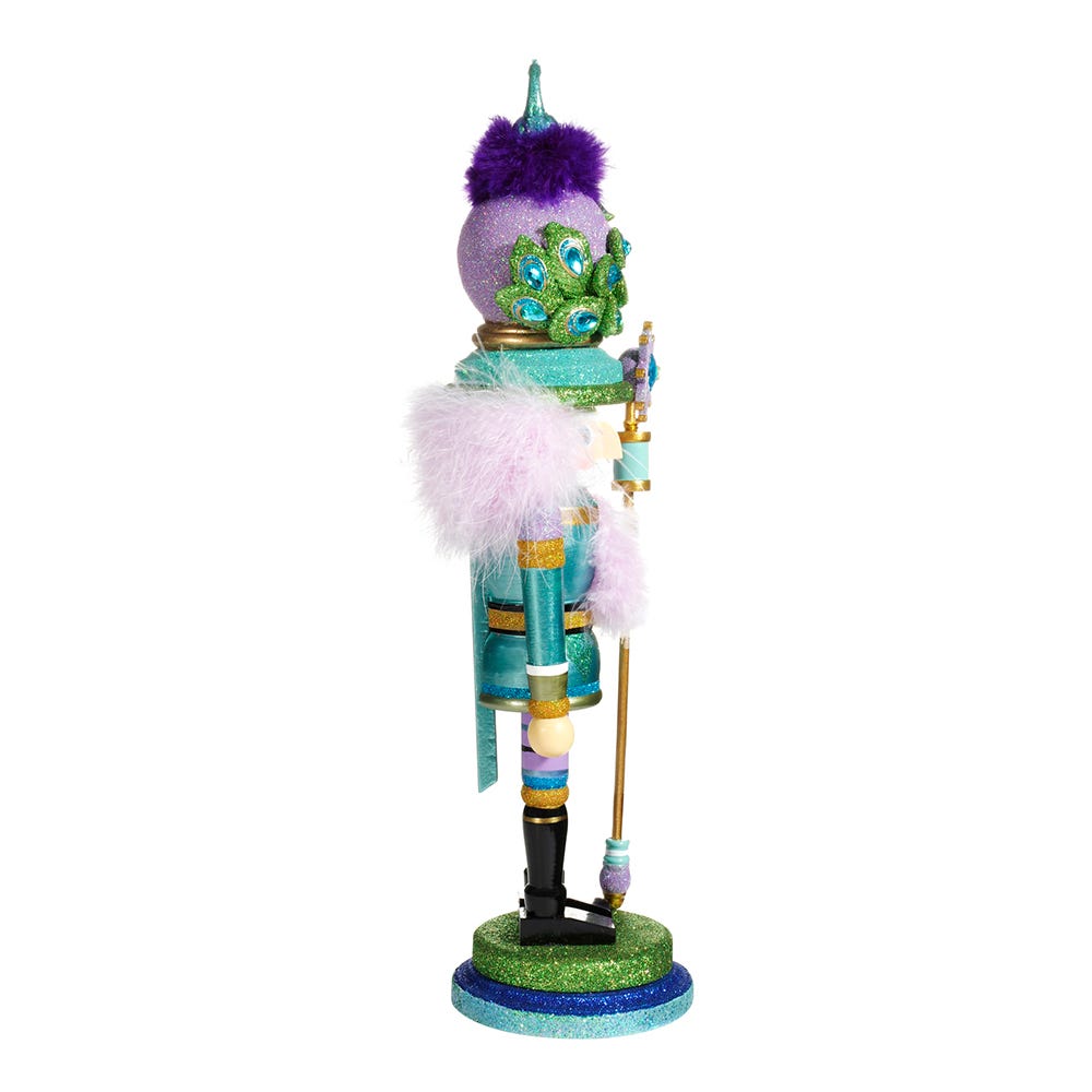 Kurt Adler 17.5-Inch Hollywood Peacock Hat Nutcracker