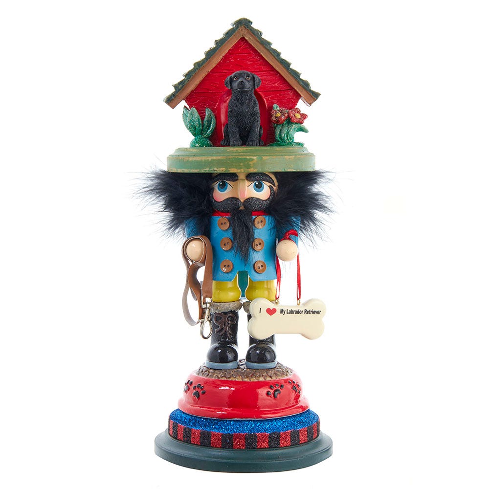 Kurt Adler 14-Inch Hollywood Dog House Hat Nutcracker