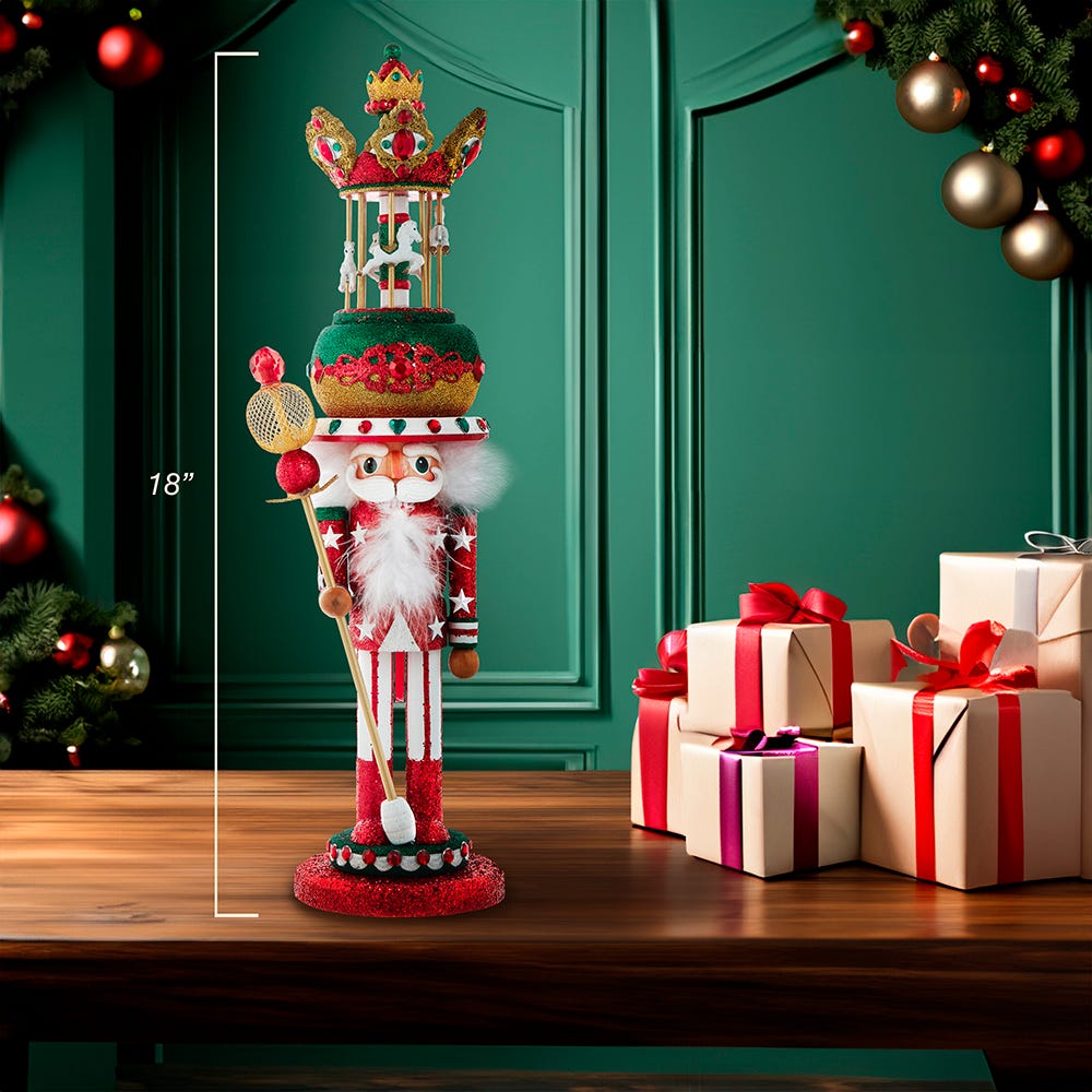 Kurt Adler 18-Inch Carousel Hat Musical Nutcracker