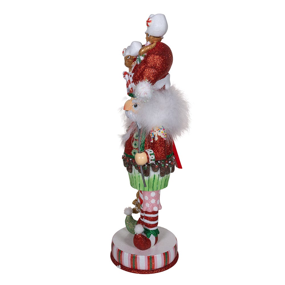 Kurt Adler 18-Inch Hollywood Nutcrackers Gingerbread Soldier with Cupcake Body Nutcracker