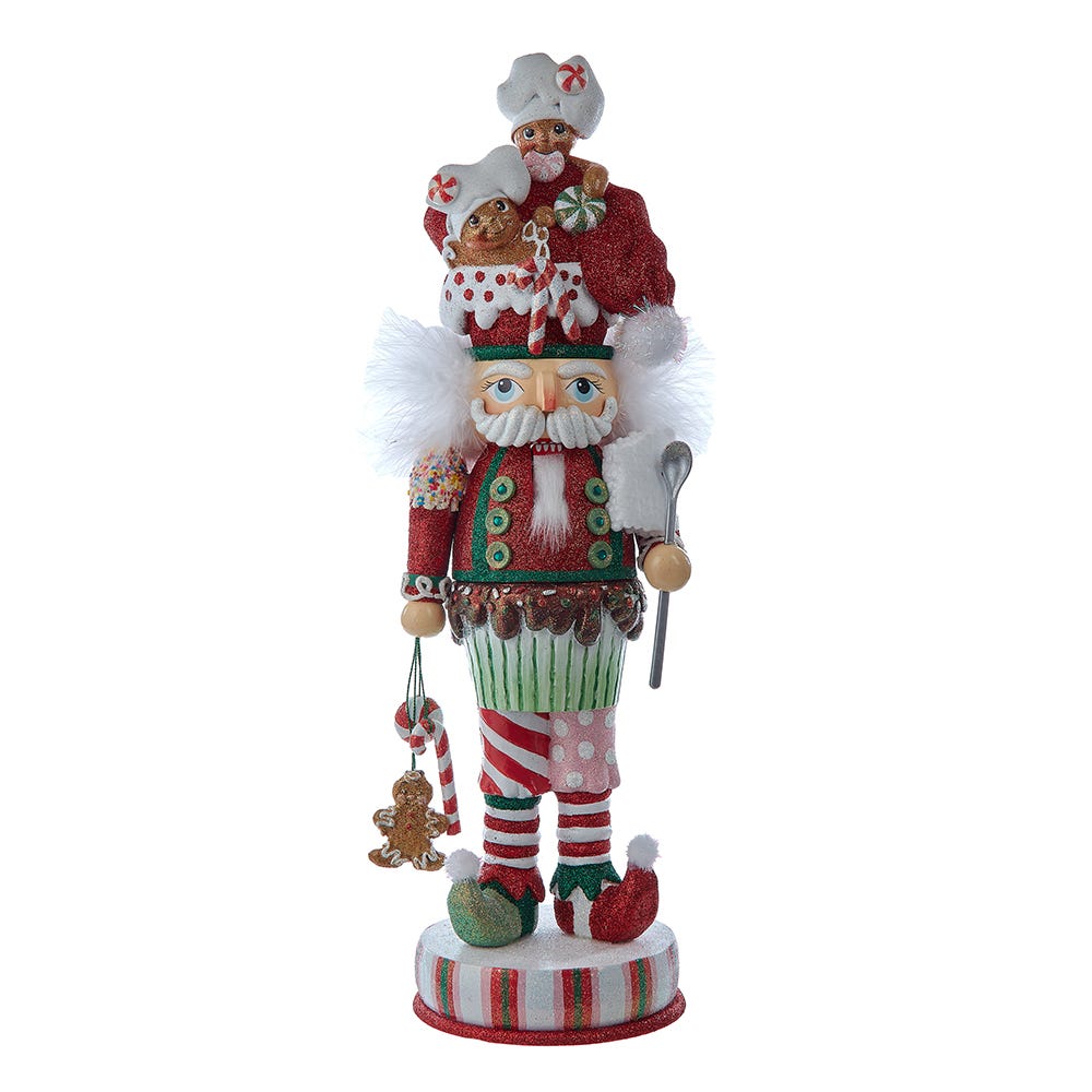 Kurt Adler 18-Inch Hollywood Nutcrackers Gingerbread Soldier with Cupcake Body Nutcracker