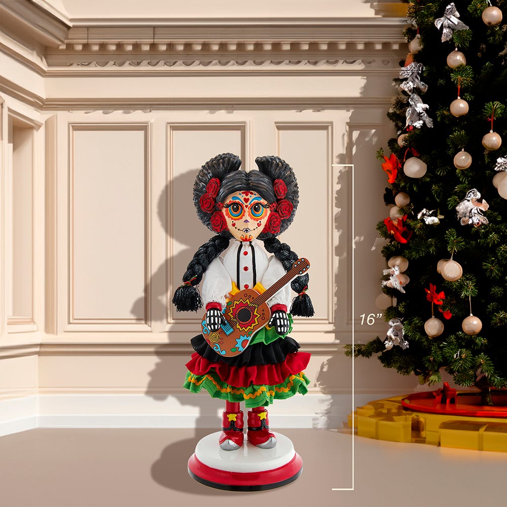 Kurt Adler 16-Inch Hollywood Nutcrackers Day Of The Dead Girl Nutcracker