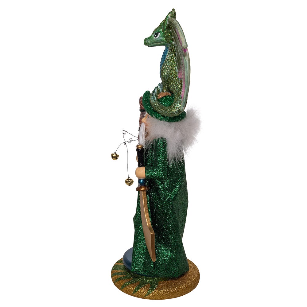 Kurt Adler 18-Inch Hollywood Nutcrackers Wizard With Dragon Nutcracker