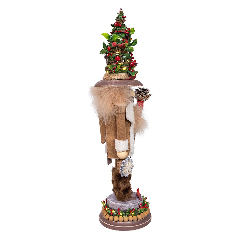 Kurt Adler 19-Inch Hollywood Nutcrackers Battery Operated LED Birch Berries Nutcracker
