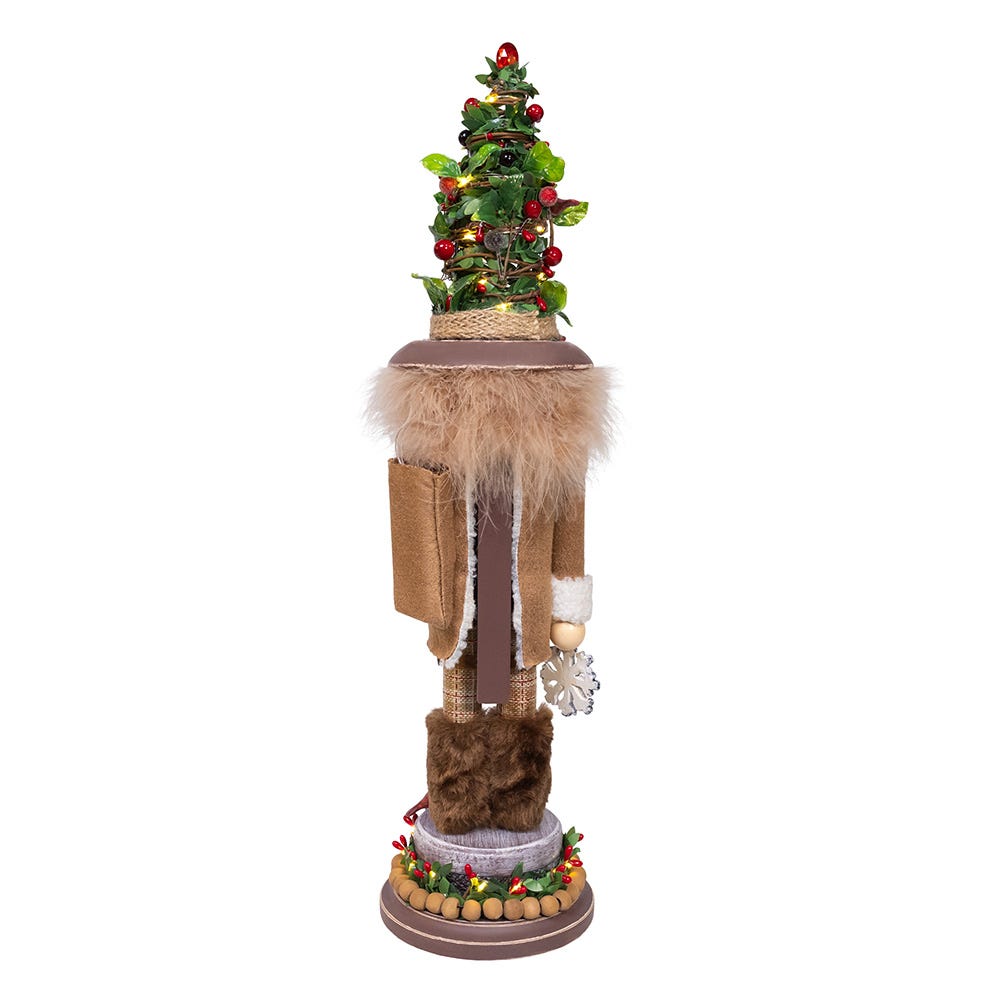 Kurt Adler 19-Inch Hollywood Nutcrackers Battery Operated LED Birch Berries Nutcracker