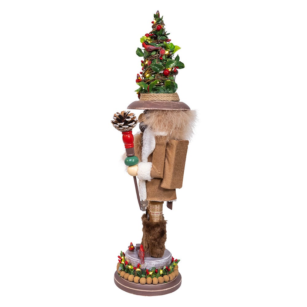 Kurt Adler 19-Inch Hollywood Nutcrackers Battery Operated LED Birch Berries Nutcracker