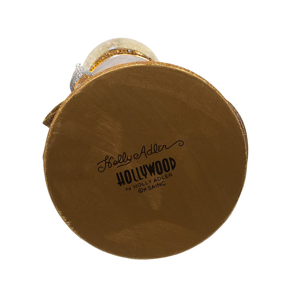 Kurt Adler 22-Inch Hollywood Nutcrackers Musical Gold and Silver Nutcracker With Water Globe