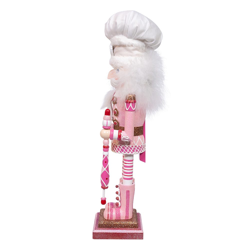 Kurt Adler 16-Inch Hollywood Nutcrackers Pink Gingerbread Baker Nutcracker