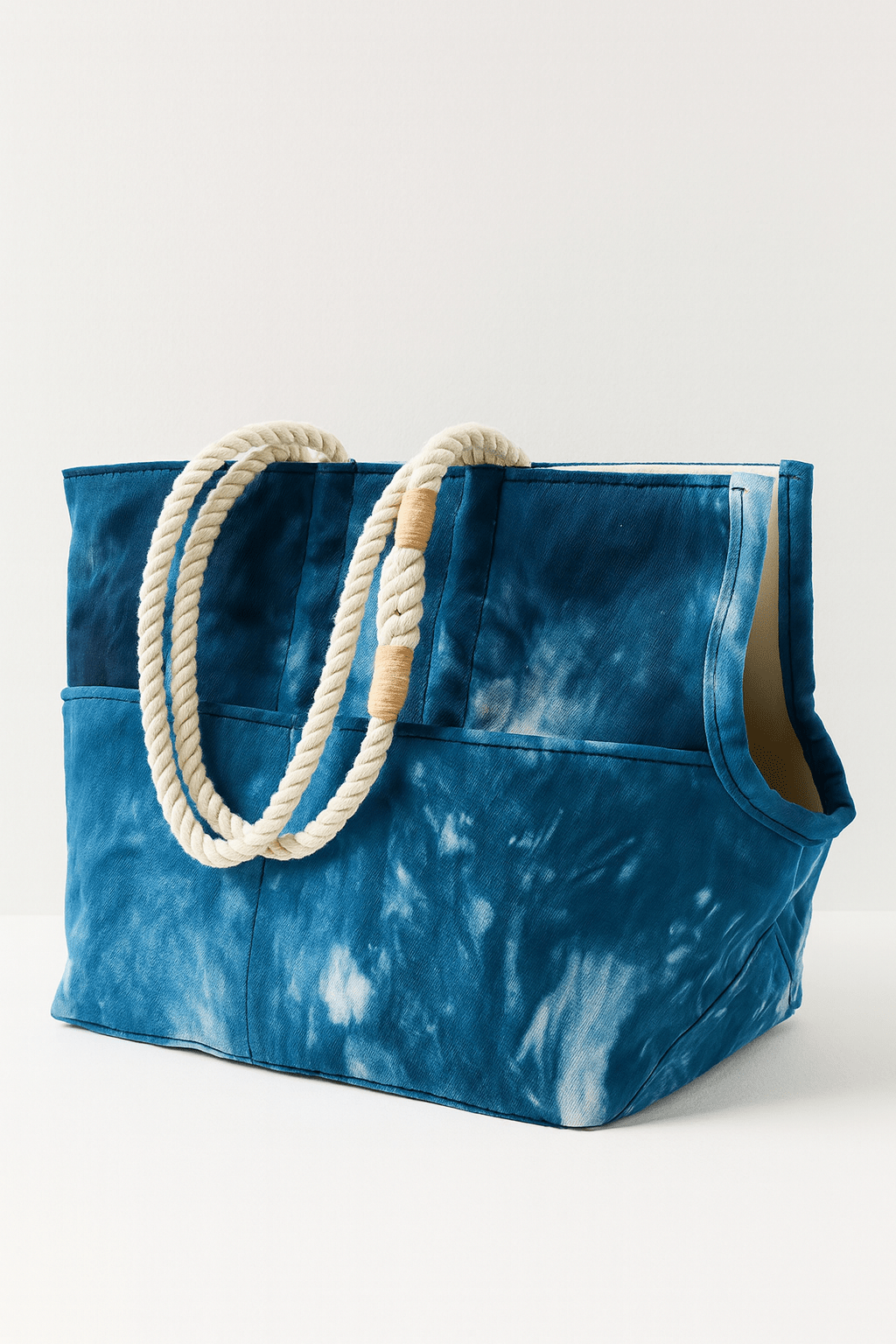 Hand Dyed Indigo Dog Tote