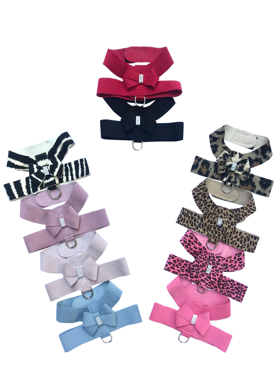 Hollywood Bow Dog Harness, Light Rose