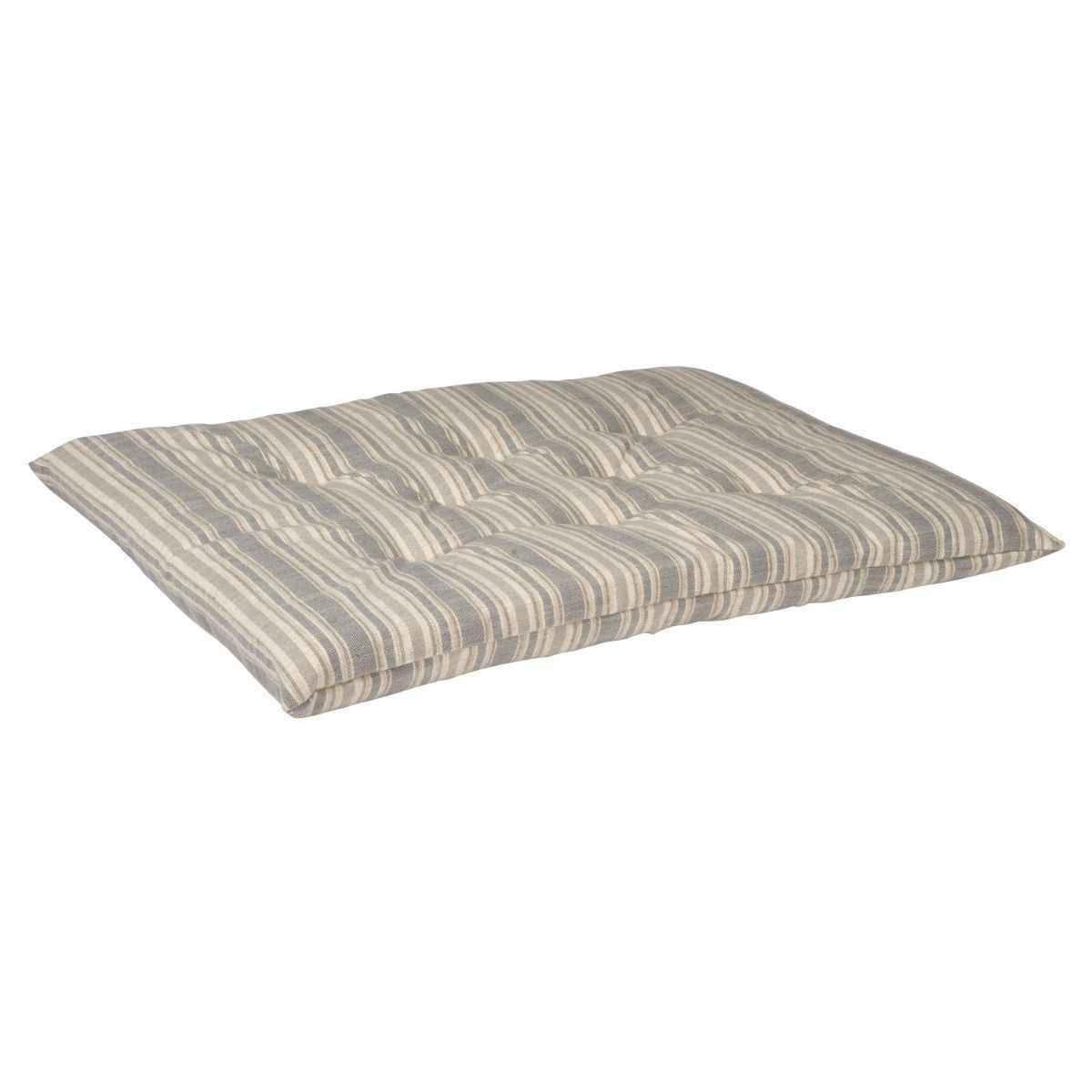 Bowsers Harper Stripe Tufted Dog Crate Cushion - Washable Crate and Lounge Comfort