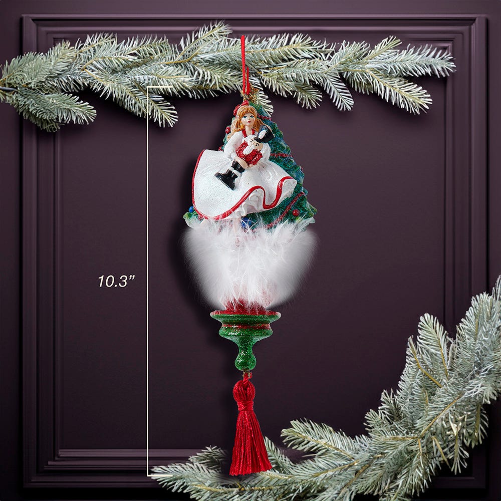 Kurt Adler 8-Inch Holly Hats Clara Ornament