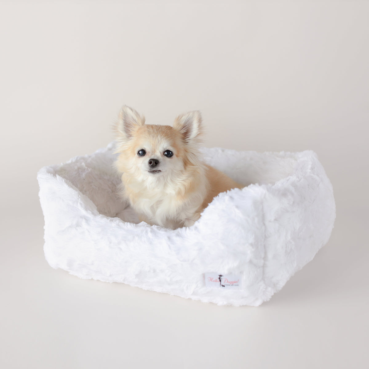 Hello Doggie Bella Faux Fur Black Dog Bed