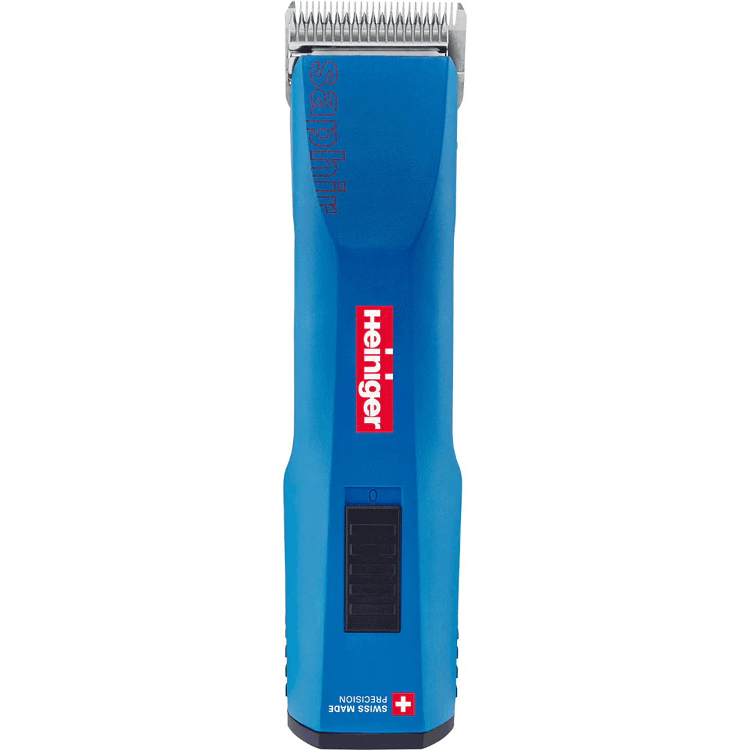 Blue Saphir Cordless Clipper Two Batteries with 4F Blade by Heiniger