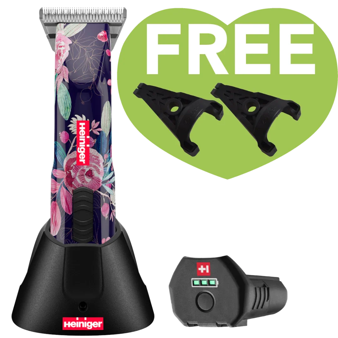 Limited Edition Flower Opal Cordless Clipper with 30W, One Battery and 2 Free Drives by Heiniger