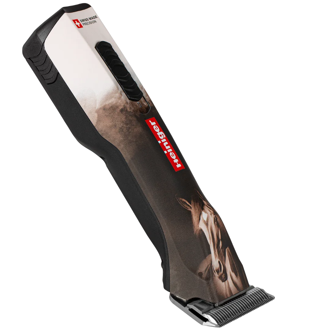 Opal Horse Design Cordless Clipper with Two Batteries with 2 Free Drives by Heiniger