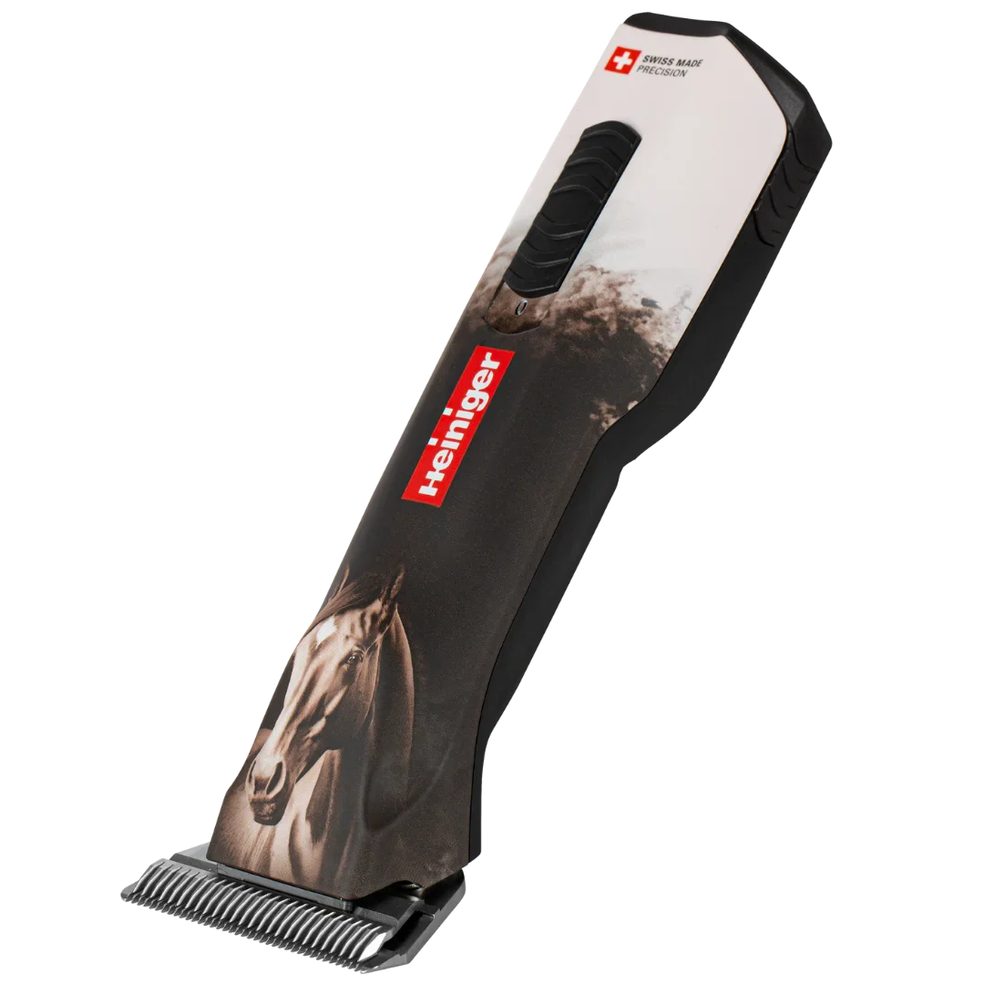 Opal Horse Design Cordless Clipper with Two Batteries with Free Grip by Heiniger