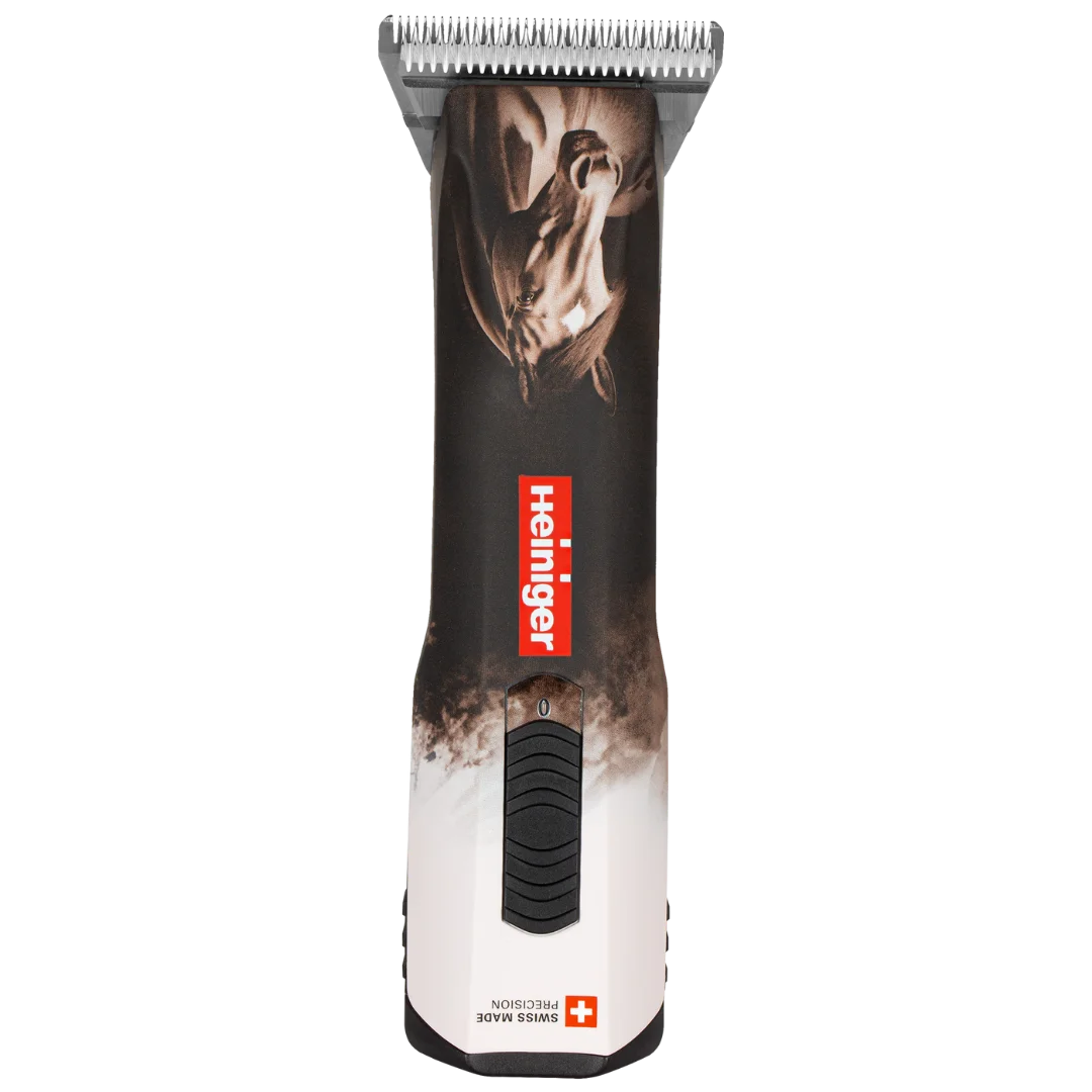 Opal Horse Design Cordless Clipper with Two Batteries with Free Grip by Heiniger