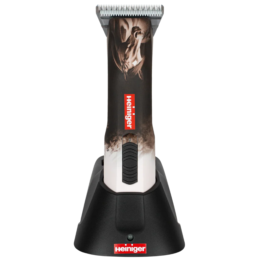 Opal Horse Design Cordless Clipper with Two Batteries with Free Grip by Heiniger
