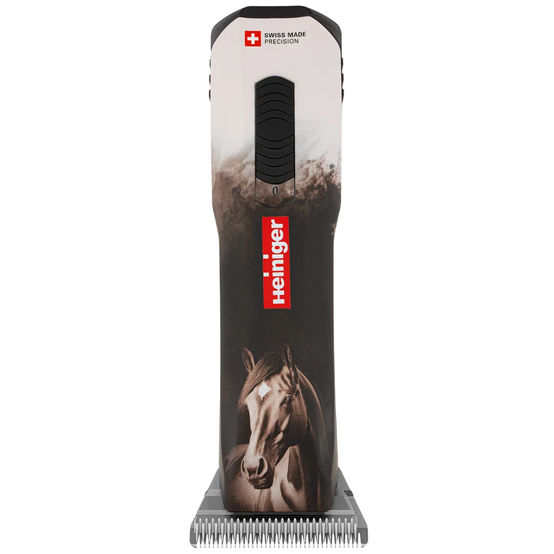 Opal Horse Design Cordless Clipper with Two Batteries with Free Grip by Heiniger
