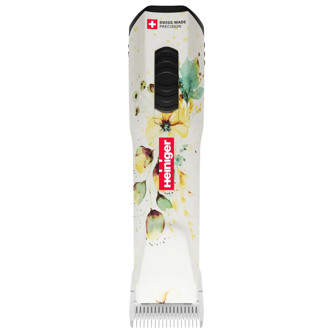 Heiniger Opal White Floral Cordless Clipper with 2 Batteries
