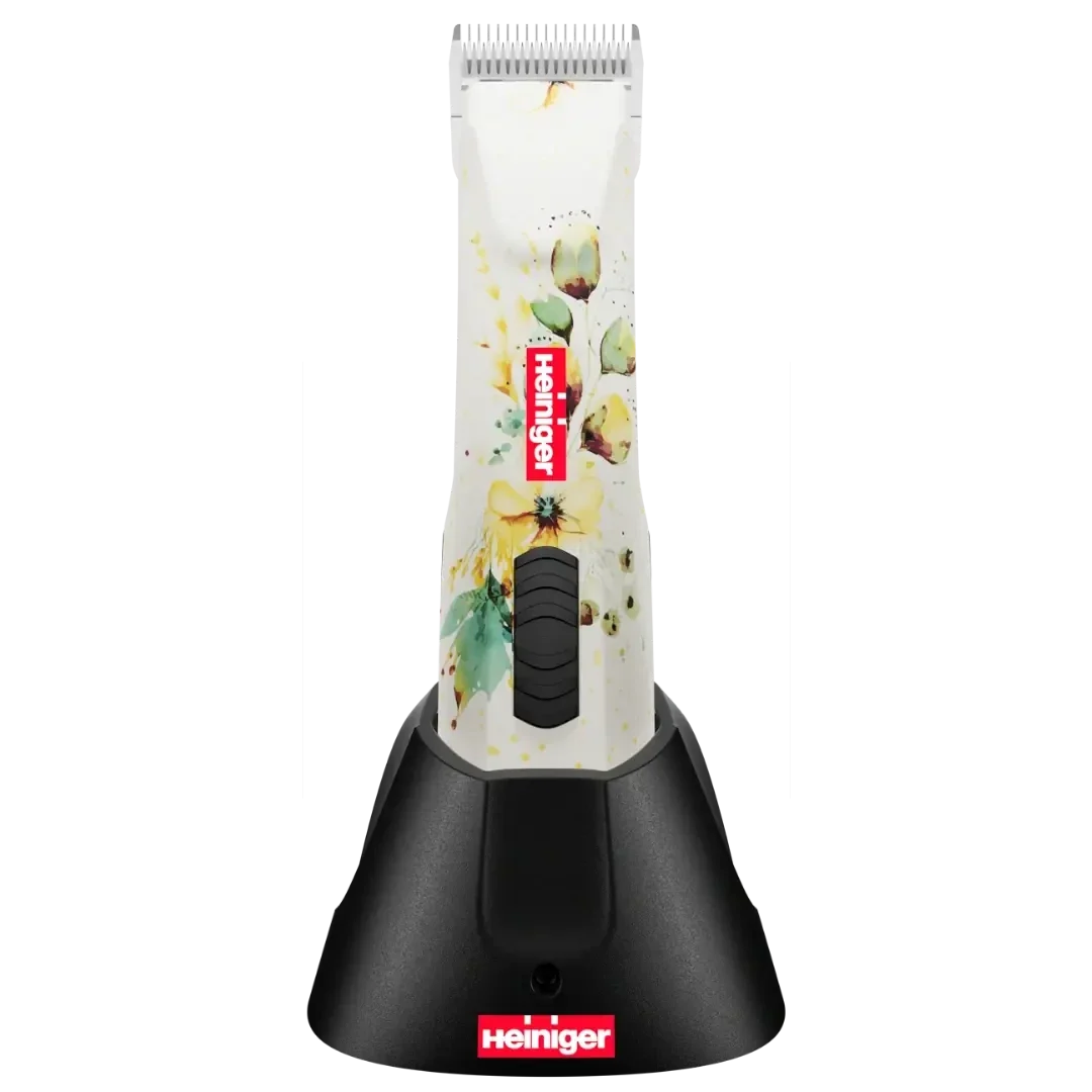Heiniger Opal White Floral Cordless Clipper with One Battery
