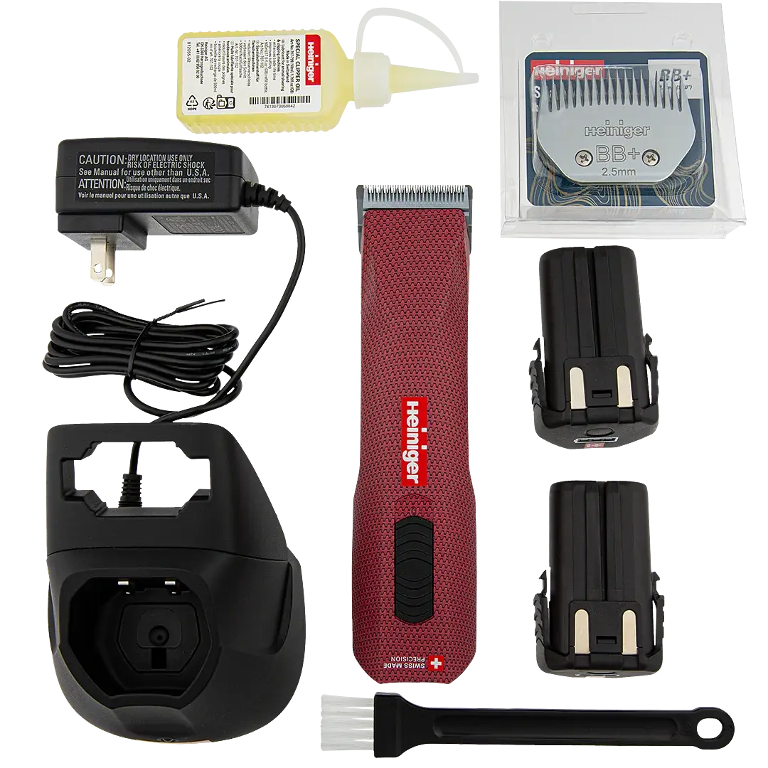 Opal Xtend Vet Edition Cordless Clipper with 40 blade and 2 Batteries with 2 Free Drives by Heiniger