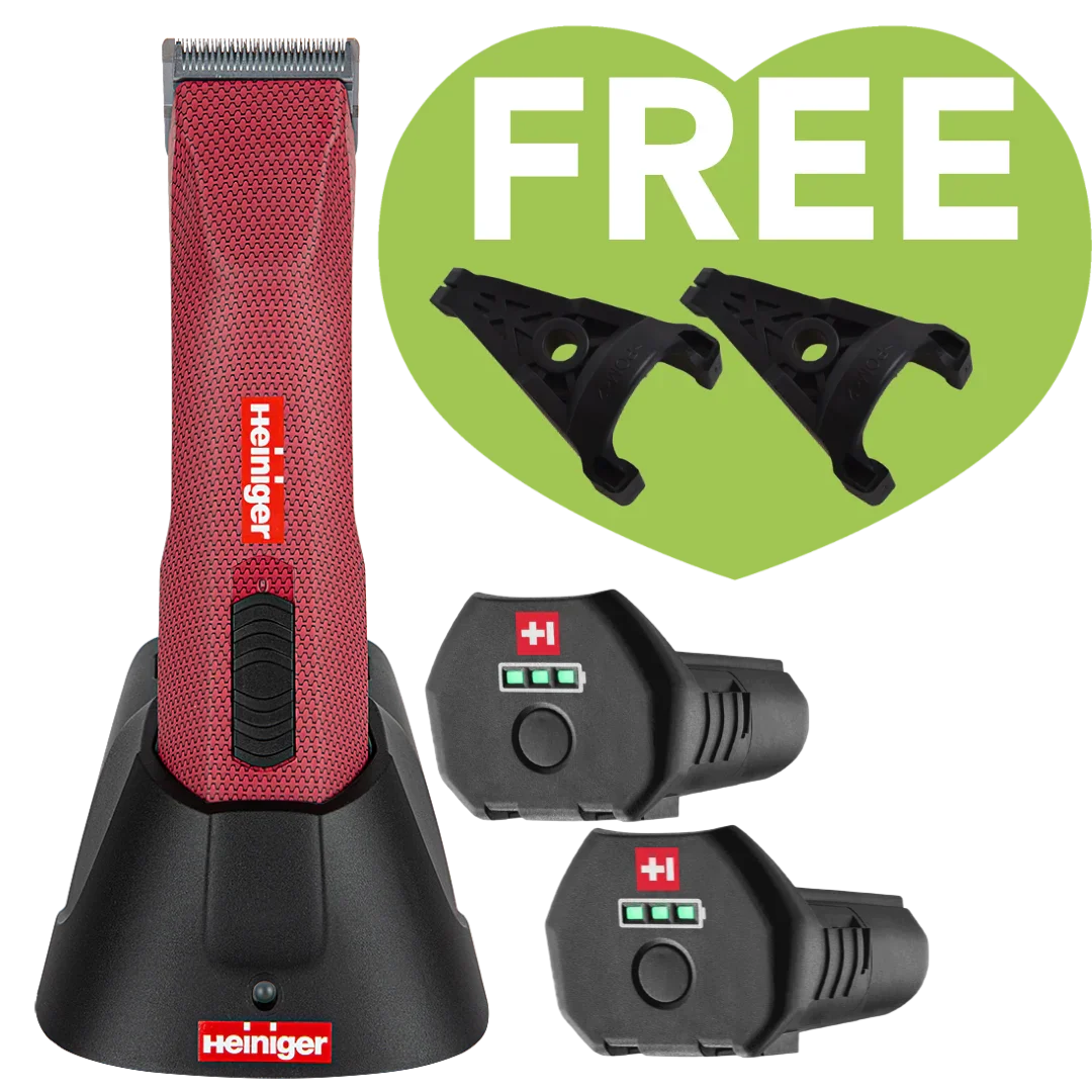 Opal Xtend Vet Edition Cordless Clipper with 40 blade and 2 Batteries with 2 Free Drives by Heiniger