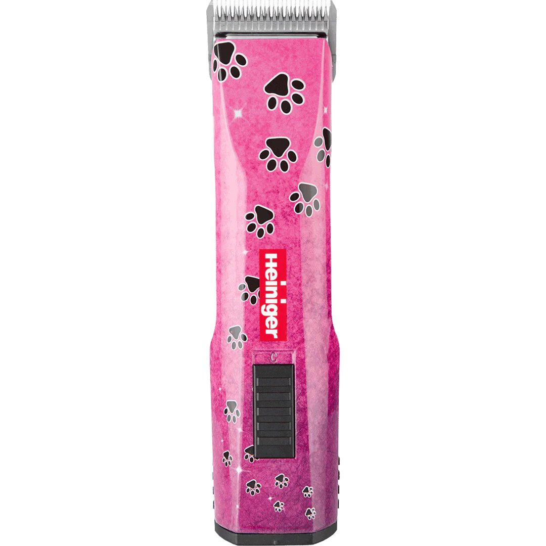 Pink Paws Saphir Cordless Clipper Two Batteries with 4F Blade by Heiniger