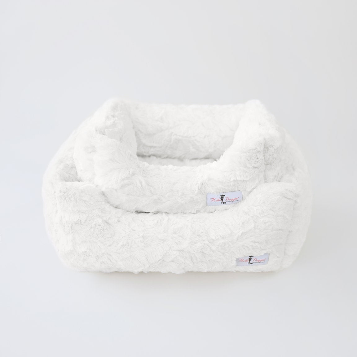 Hello Doggie Bella Faux Fur Silver Dog Bed
