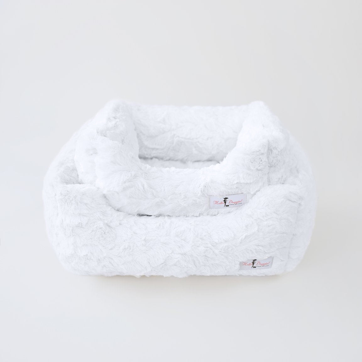 Hello Doggie Bella Faux Fur Silver Dog Bed