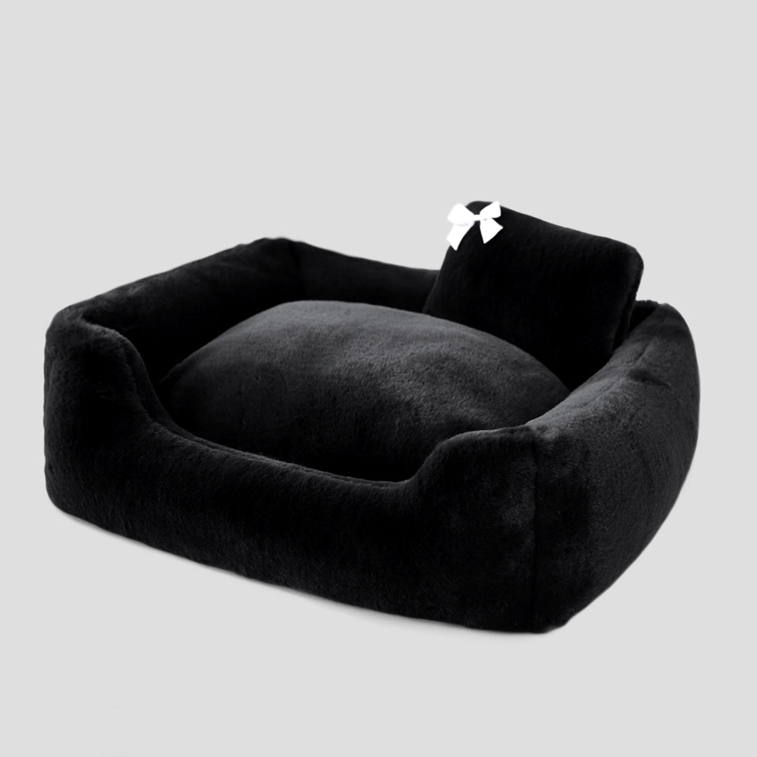 Hello Doggie the Divine Black Dog Bed
