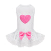 Hello Doggie Lacey Puff Heart Dog Satin Cotton Handmade Dress