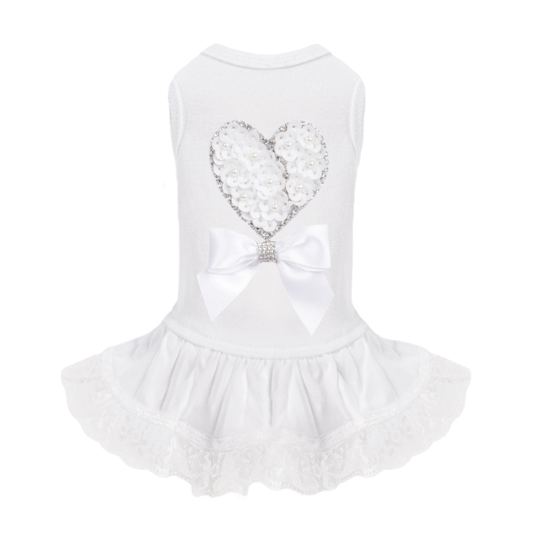 Hello Doggie Endless Love White Dog Dress