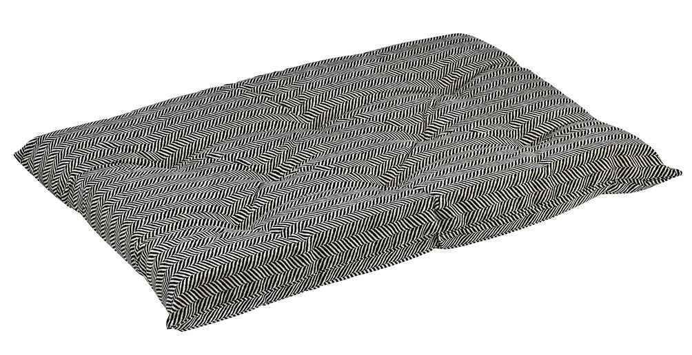 Bowsers Herringbone Tufted Dog Crate Cushion – Washable Crate and Lounge Comfort