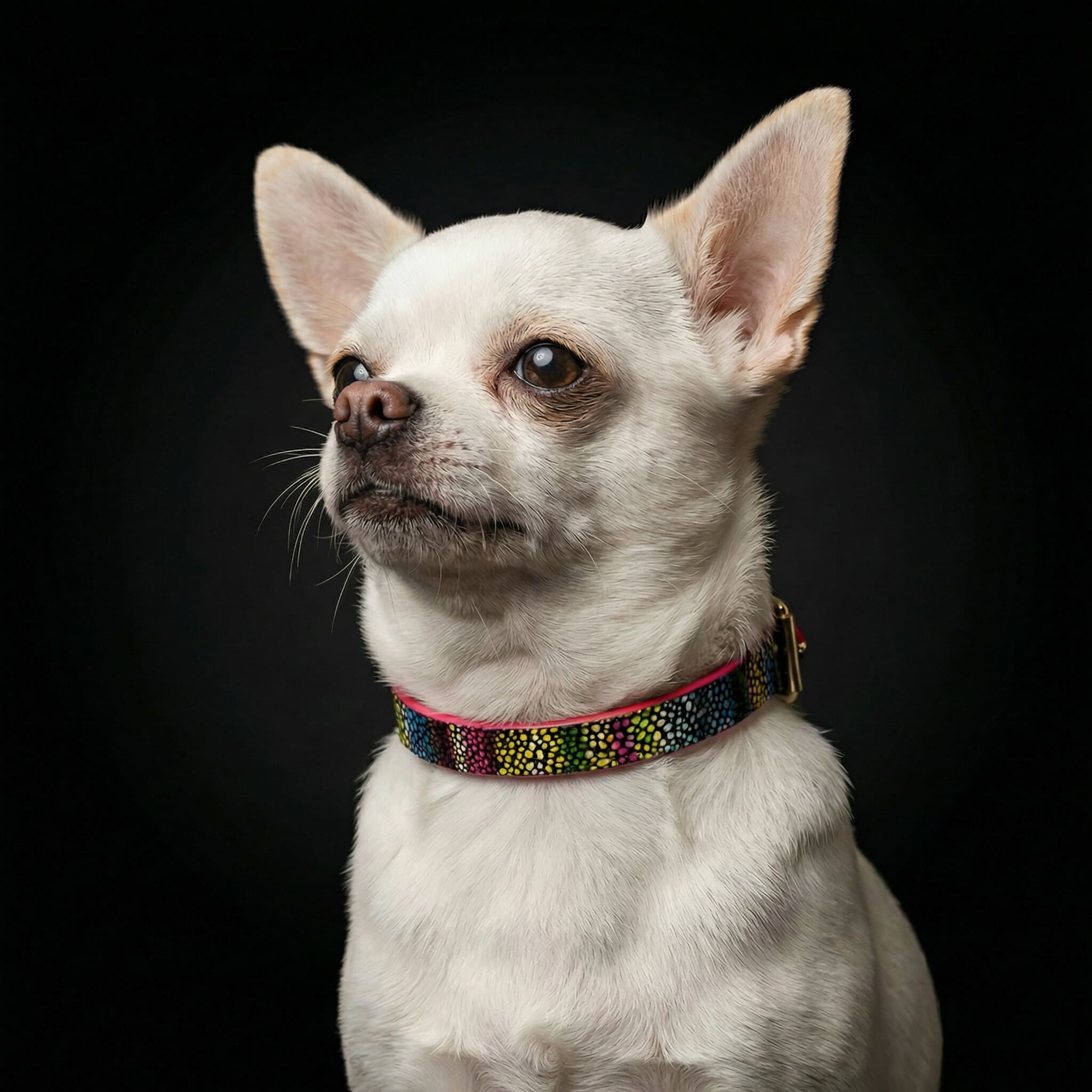 Bestia Dog Gear Genuine Leather Dog Collar - Yellow 