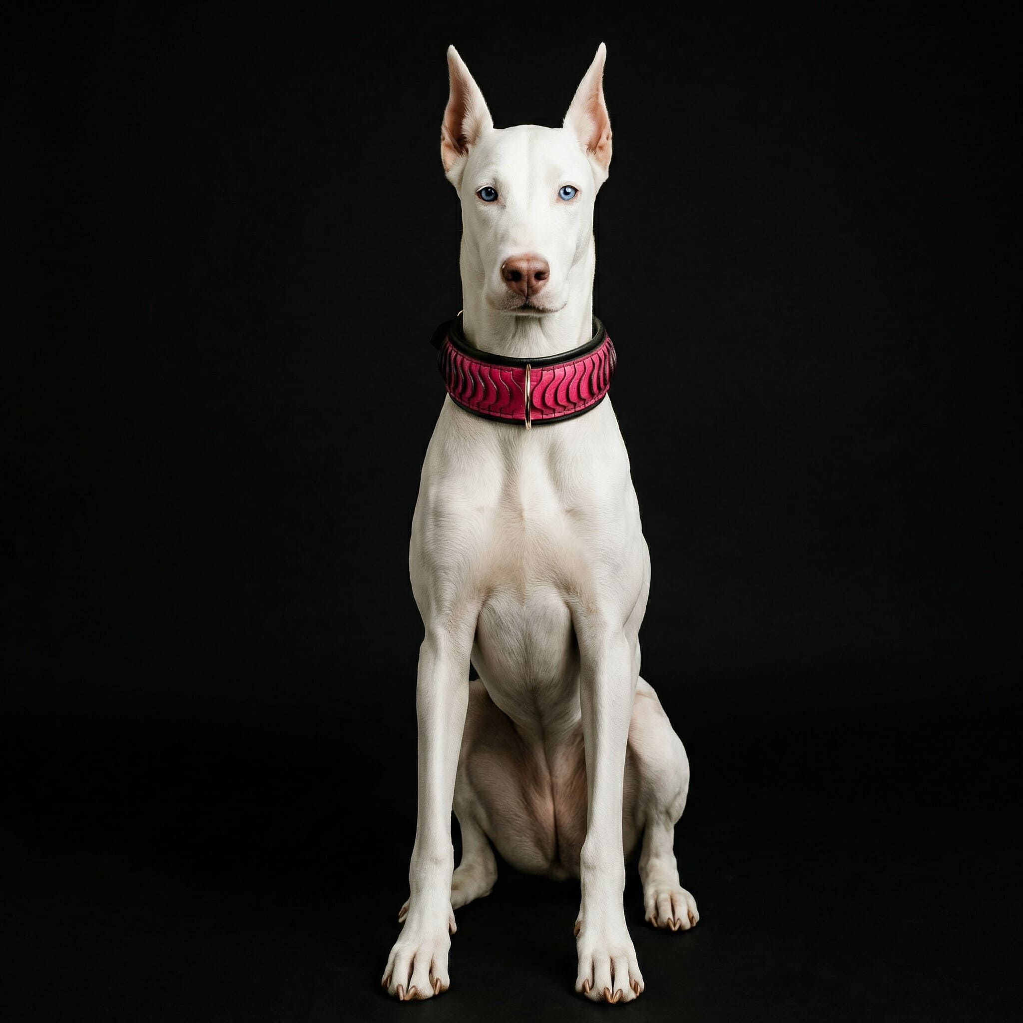 Bestia Dog Gear Genuine Leather Dog Collar 