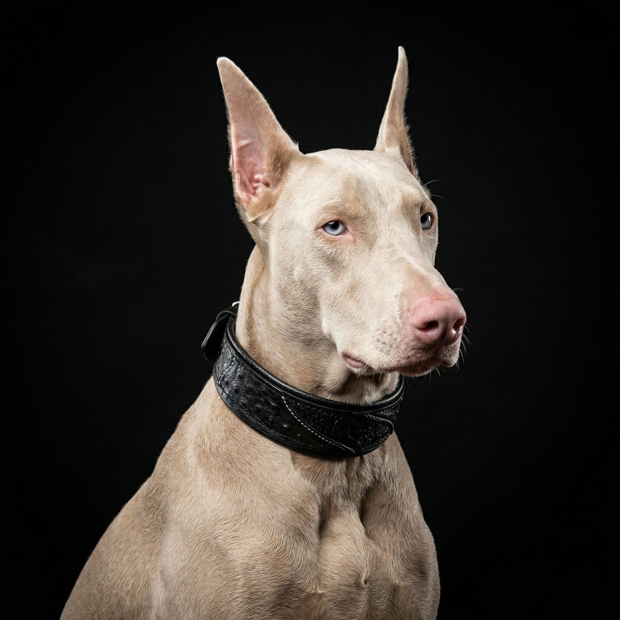 Bestia Korona Black Edition Leather Dog Collar