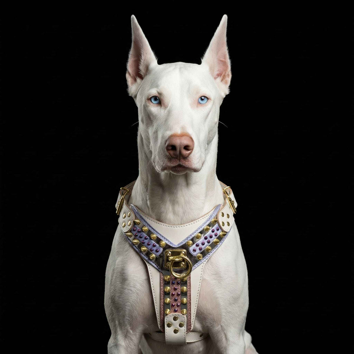 Bestia Candy Leather Dog Harness