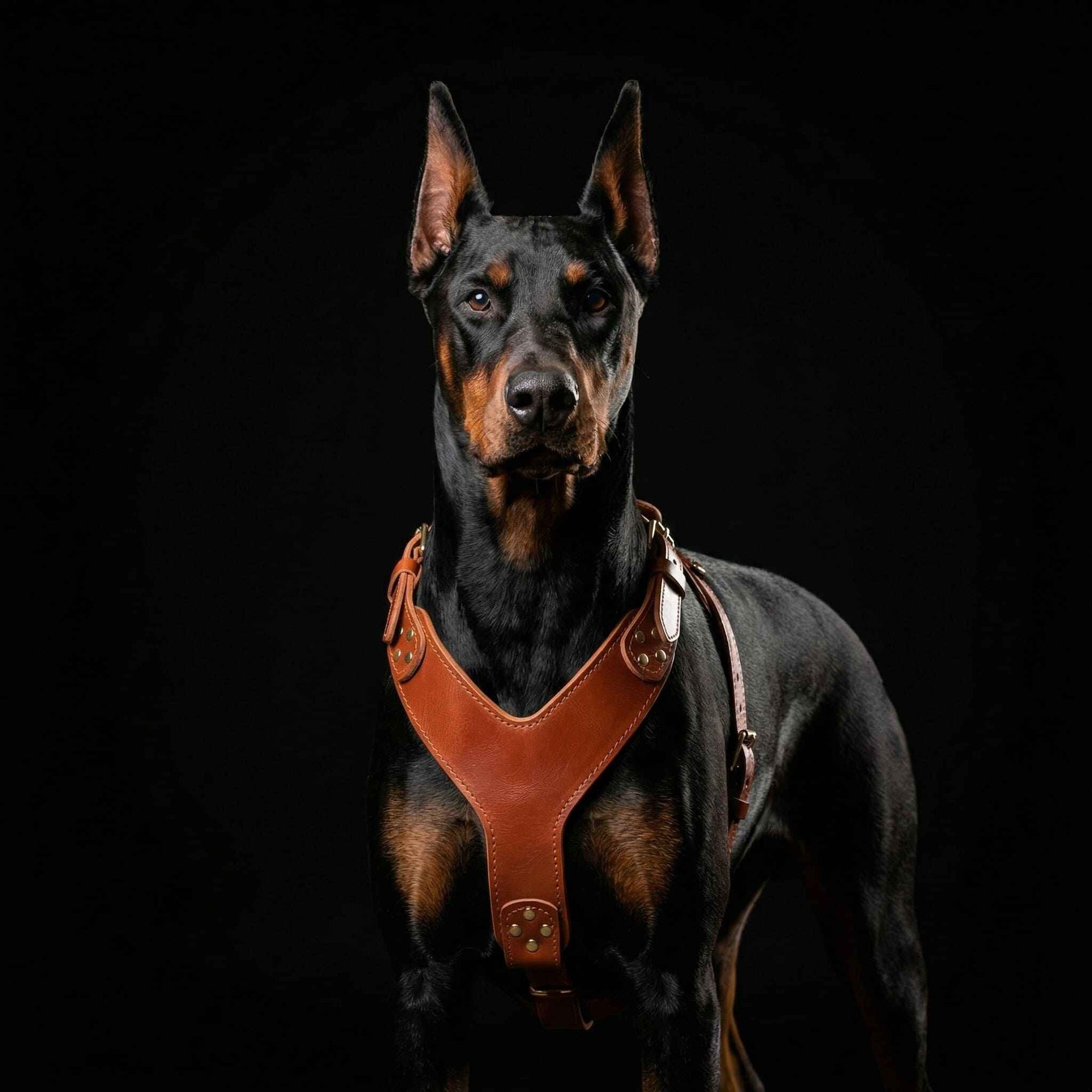 Bestia Style Brown Leather Dog Harness