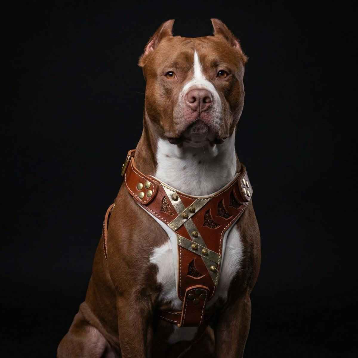 Bestia Hermes Leather Large & Giant Breed Dog Harness