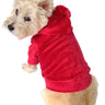 Velour Pullover Hoodie, Red
