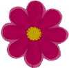 Hot Pink Daisy 8 Petal Flower - Patch