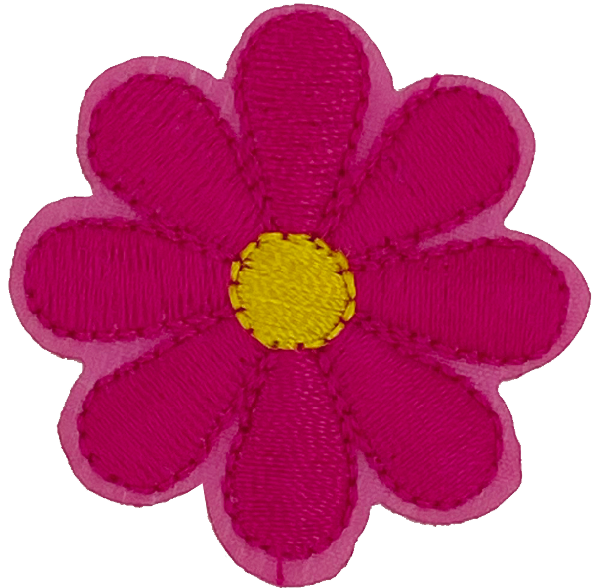 Hot Pink Daisy 8 Petal Flower - Patch