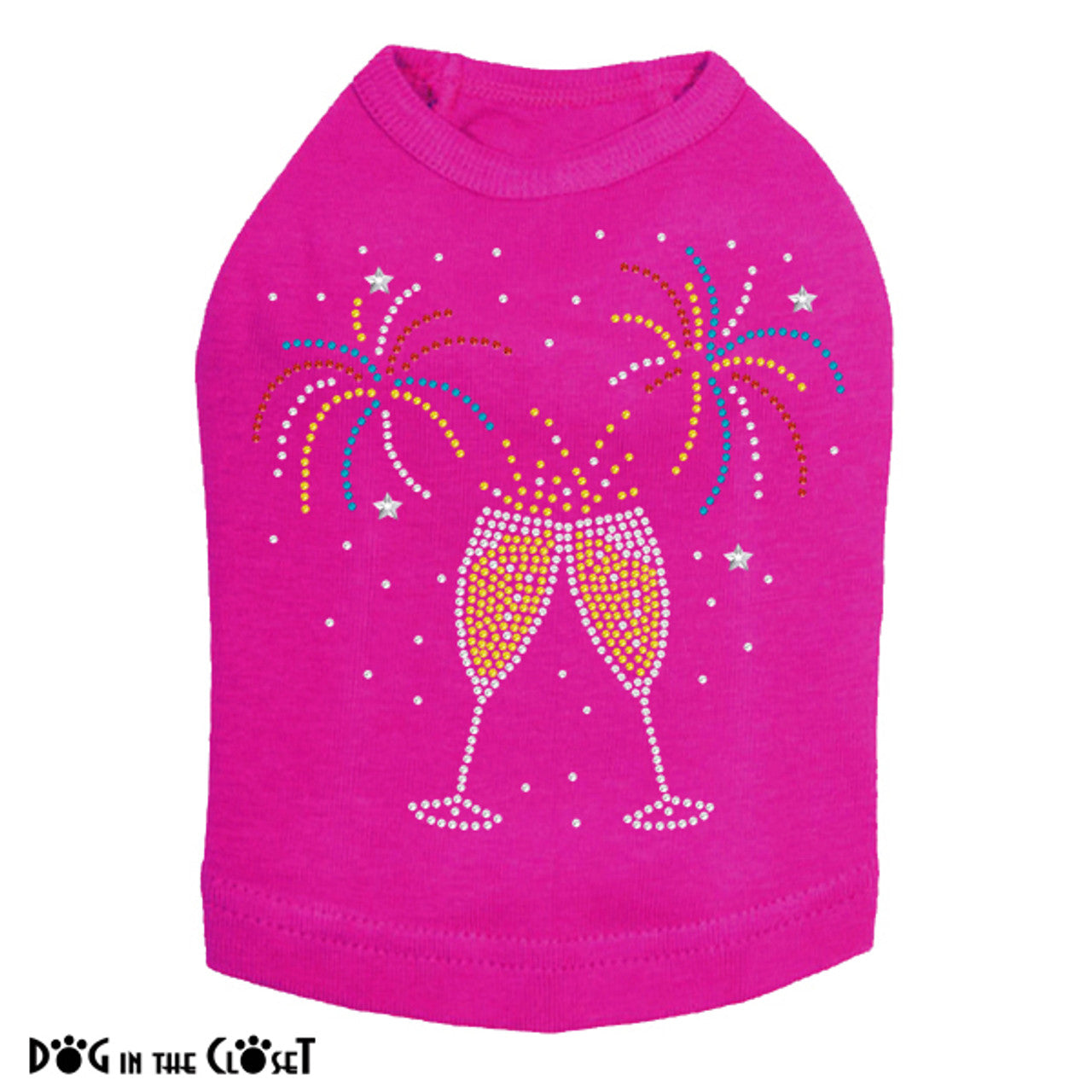 Happy New Year Drink & Fireworks - Dog Tank