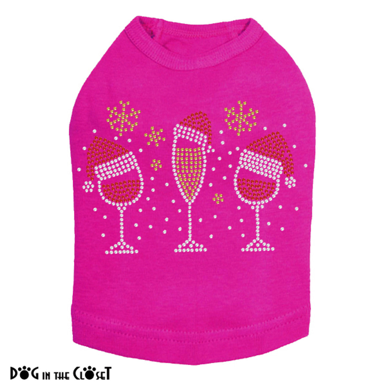 Christmas Wine Glasses - Dog Tank