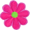 Hot Pink/Green Daisy 8 Petal Flower - Patch